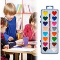 thumbnail image 5 of RuWeoMaa Heart Watercolor Paint Set, Water Color Paint Sets for Kids Bulk, Heart Shaped Watercolor Paint Set, Heart Shaped Paint Palette for Valentine'S Day Or Class School Party Gift Exchange, 5 of 9