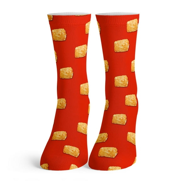 Function - Kids Cute Funny Food Socks Tater Tots - Fits Little and Bigger Kids Size 11-4