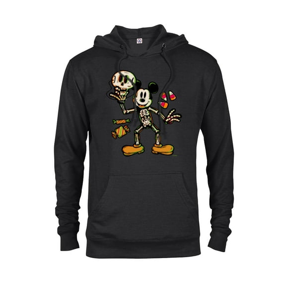 Disney 100 Mickey Mouse Skeleton Costume Halloween D100 - Pullover Hoodie for Adults - Customized-Black