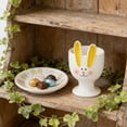 thumbnail image 3 of Easter Ceramic Bunny Ornament with Egg Carrying Recess, Spring Home Decor, Festive Table Centerpiece, Elegant Holiday Gift, Party Prop, 3 of 5