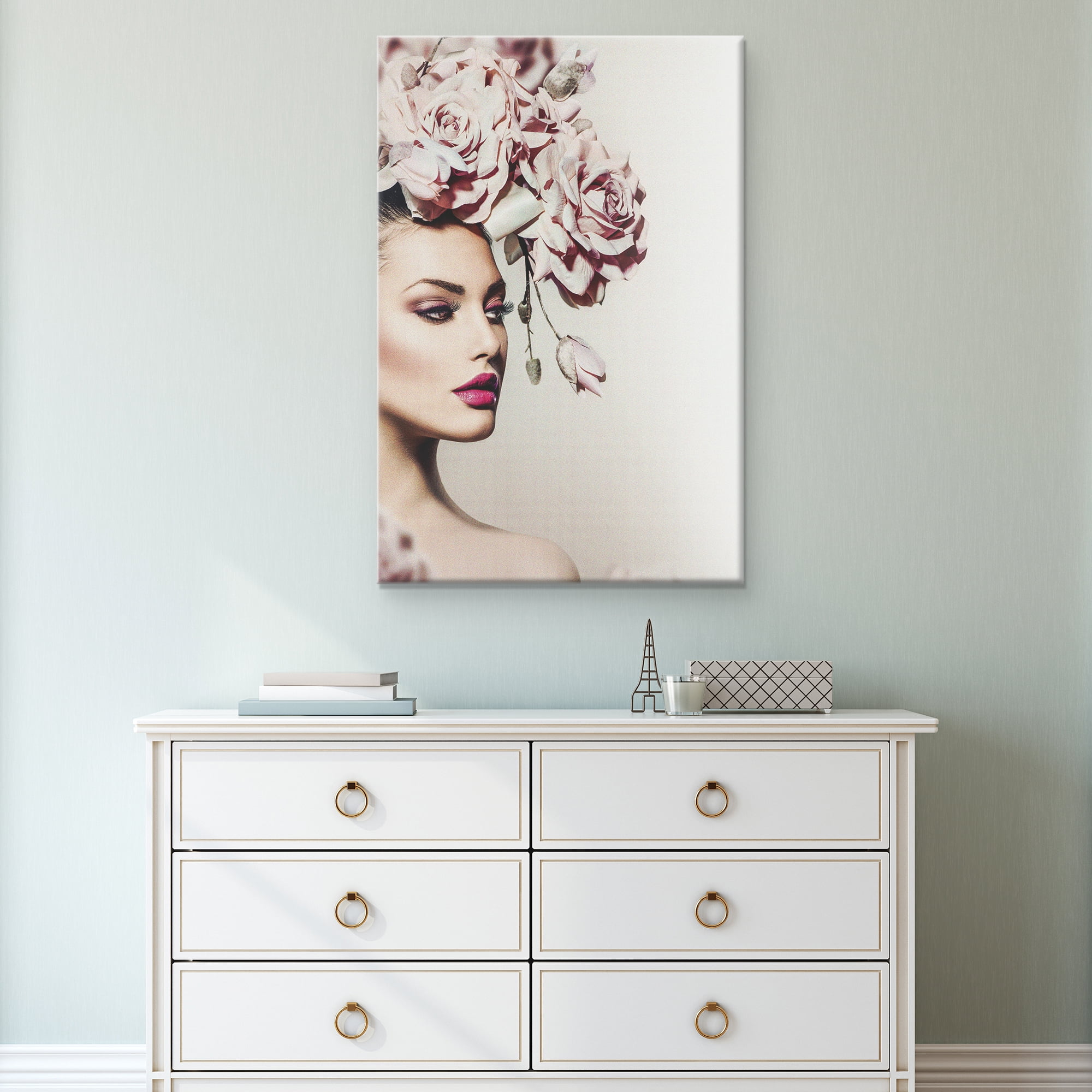 Masterpiece Art Gallery Rose Headdress Portrait By Incado Canvas Art Print 24" x 36"