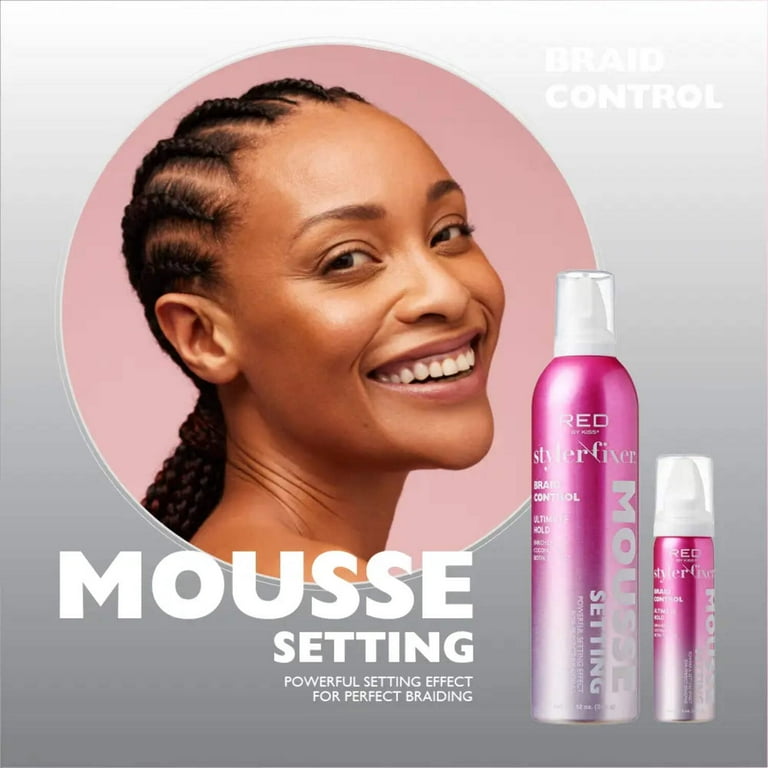 Red by Kiss Setting Mousse Braid Frizz Control, Curl Definition