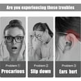 thumbnail image 3 of 5 Pairs Non Slip Glasses Ear Grips,2.2x0.23In Silicone Eyeglass Ear Cushions,Black Glasses Slip Preventer for Glasses,Sunglasses Eyeglass Legs, 3 of 6