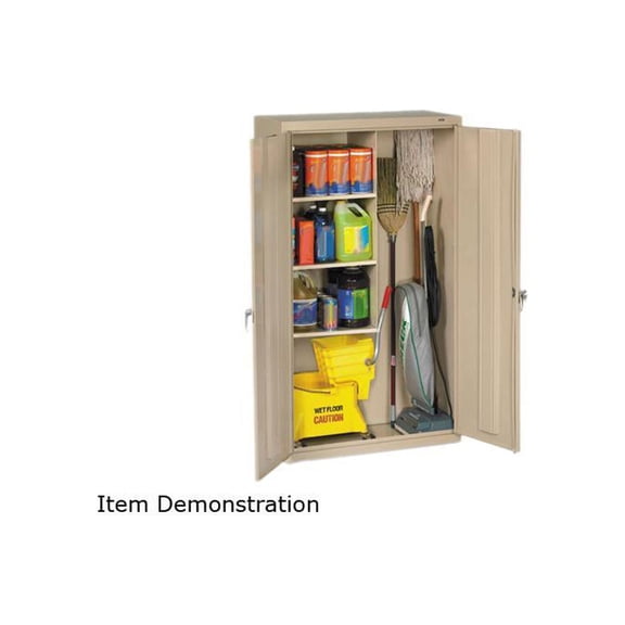 Janitorial Cabinet 36W X 18D X 64H Putty | Total Quantity: 1
