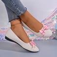 thumbnail image 6 of Taqqpue Women's Flats Shoes Women Casual Round Head Comfy Flats Sneakers Bow Decoration Casual Shoes Loafer Shoes for Women, 6 of 7