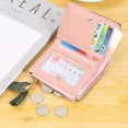 thumbnail image 4 of Monedero corto de mujer PU de cuero empalme con cremallera borla tarjetero monedero monedero de CACAGOO  Cartera corta para mujer, 4 of 7