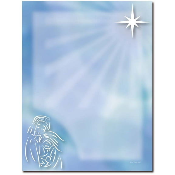 Baby Jesus Letterhead Laser & Inkjet Printer Paper, 80 Sheets per Pack