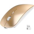 thumbnail image 2 of Ratón inalámbrico de oficina ultrafino de 2,4 G, ratón de carga silencioso, ratón doméstico para portátil con receptor USB, compatible con portátil, ordenador portátil, ordenador (dorado), 2 of 5