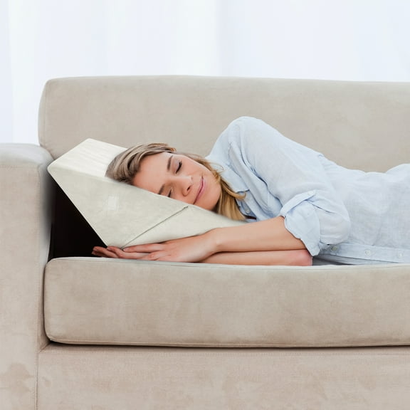 Costway Bed Wedge Pillow Adjustable Memory Foam Reading Sleep Back Support White