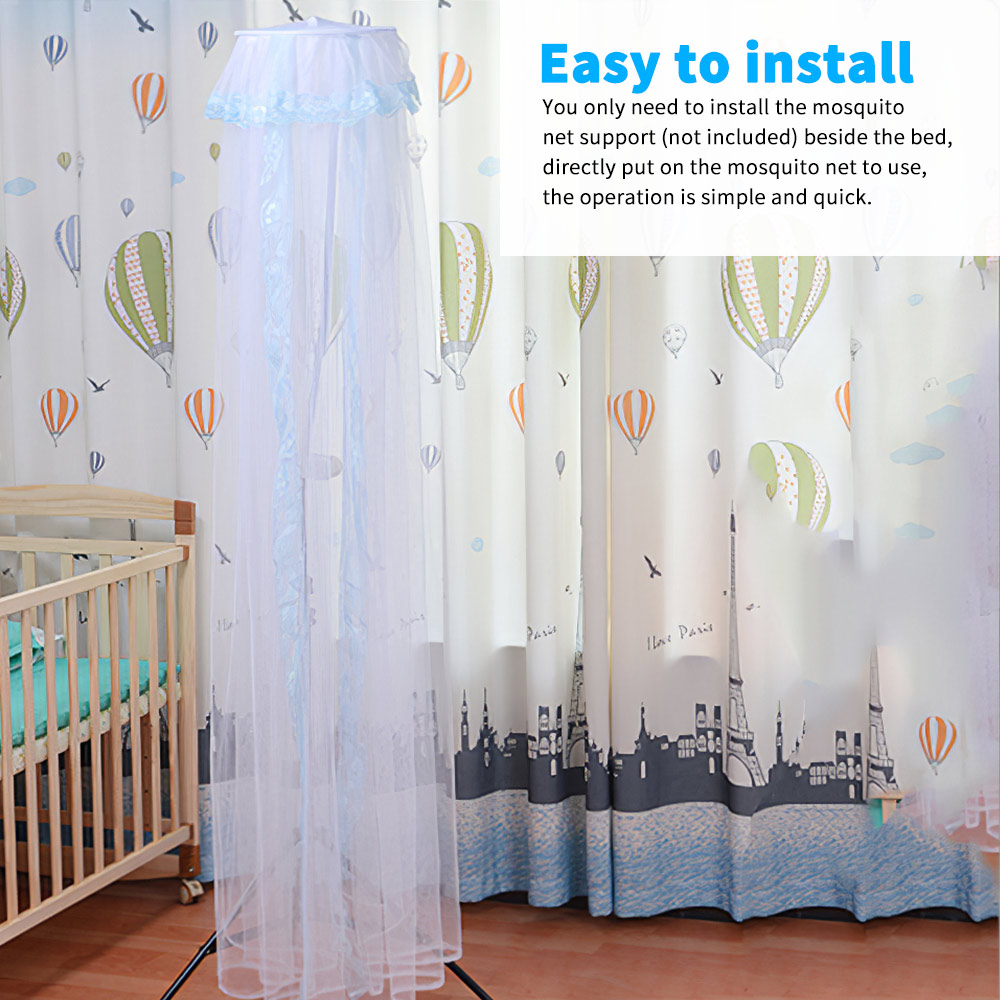 Tssuoun Universal Crib Mosquito Net Children Baby Mosquito Net Dome Foldable Mosquito Cover