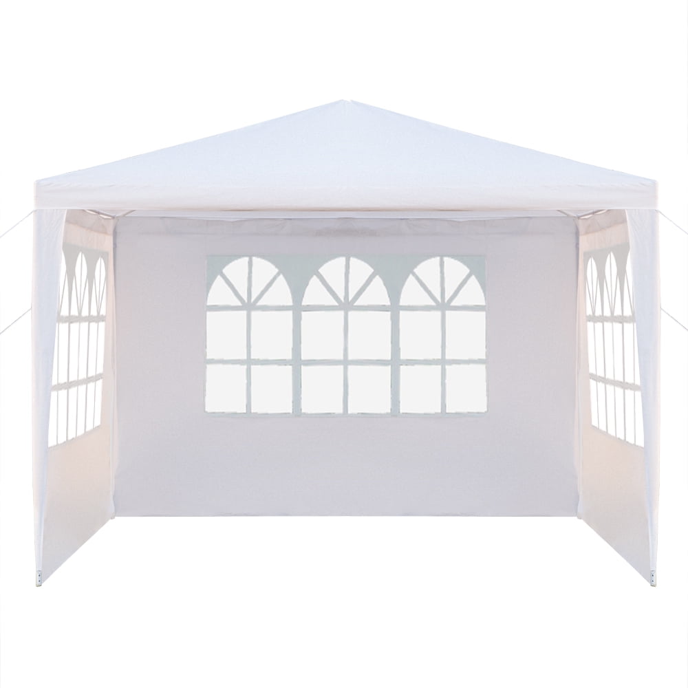 Kadyn Canopy Tent, 10' x 10' Three-sided Waterproof Tent for Parties Garden Pool, Outdoor Canopy Tent with Spiral Tubes, White Kadyn Canopy Tent, 10' x 10' Three-sided Waterproof Tent for Parties Garden Pool, Outdoor Canopy Tent with Spiral Tubes, White