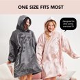 thumbnail image 6 of Kitsch Glazey, Soft and Luxurious Satin Hoodie, Frictionless Hoodie for Women, Regular, Charcoal, 6 of 9