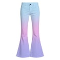 thumbnail image 3 of Kiijoy Girls Rainbow Gradient Flared Pants Casual Mid Rise Pants with Pockets, Sizes 15-16, 3 of 3