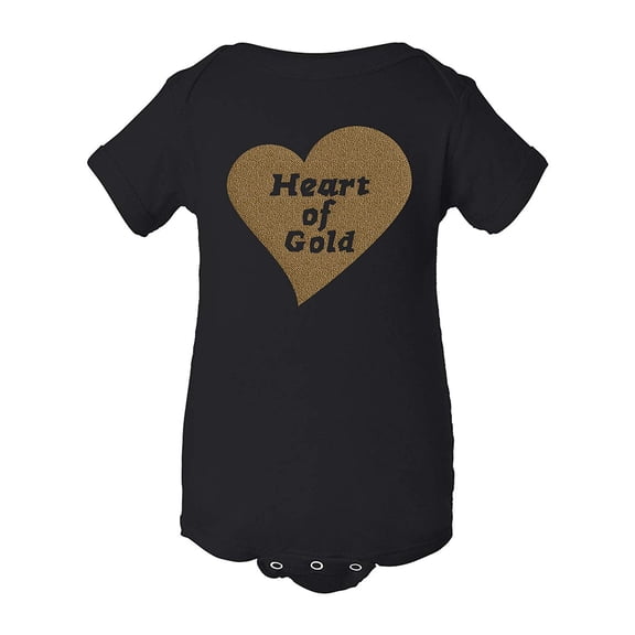 FASCIINO - Cute Heart of Gold Baby Bodysuit Onesie (NB-24mo)
