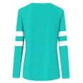 thumbnail image 5 of HVOBTTY Womens Long Sleeve Pullover T Shirt, Fall Tops for Women, Women's Casual Striped Patchwork Raglan Crew Neck Loose T Shirt Mint Green, L, 5 of 5