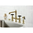 thumbnail image 4 of Kingston Brass KS7277PKXBS Duchess Bridge Kitchen Faucet with Brass Side Sprayer, Brushed Brass, 4 of 7