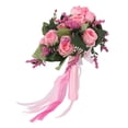 thumbnail image 3 of Ramo De Boda, Rosa Artificial Versátil Hojas Verdes Realistas Flores De Boda Respetuoso Con El Medio Ambiente Para La Iglesia Para Accesorios De Fotografía ANGGREK BJ3115, 3 of 8
