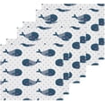 thumbnail image 3 of SKYSONIC Whale Cotton Washcloths Set of 6, Highly Absorbent Soft Fingertip Towel for Bathroom, Gym, Hotel and Spa, 12 x 12 Inch, 3 of 7