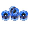thumbnail image 3 of Paquete de 4 ruedas de monopatín de 70 mm 78A sin cojinetes para monopatines estándar, cruceros, longboards y monopatines eléctricos para patinaje de Azul Soledad Ruedas de skate, 3 of 10