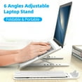 thumbnail image 3 of Portable Foldable Laptop Stand 6 Angles Adjustable Ergonomic Desktop Laptop Riser Aluminum Alloy Non Slip Computer Stand Holder Bracket for Laptop Tablet 11-15.6 Inches, 3 of 8