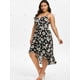 thumbnail image 3 of Vestido Talla Extra Asimétrico en Capas Estampado Floral Rosegal  Vestidos Estampados Tallas Grandes, 3 of 5