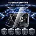 thumbnail image 3 of for iPhone 15 Pro Max Case Black Clear, [Not-Yellowing] with 2X Screen Protector, [-Grade Drop Protection] Shockproof Protective Phone Cases 2023, 3 of 14