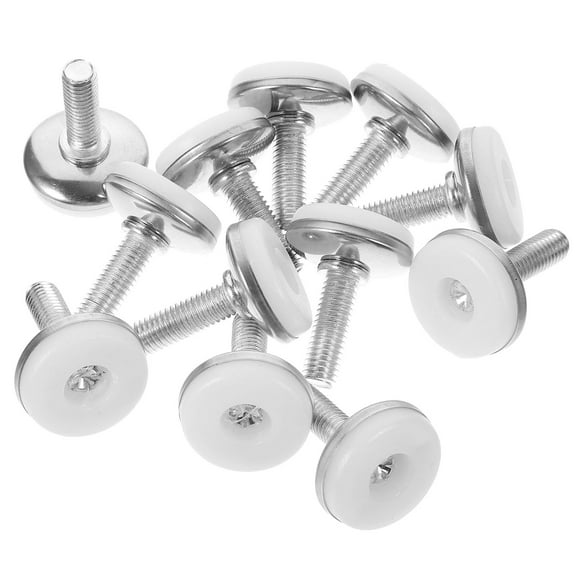 CIMAXIC 12 PCS Threaded Leg Leveler Short for Adjustable Furniture - White