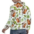 thumbnail image 3 of KLL Mosaic Forest Squirrel Print Mens Hoodie Long Sleeve Casual Pullover Hooded Sweatshirt Fashion Drawstring Hoodies with Pocket-Medium, 3 of 6