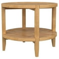 thumbnail image 3 of Pemberly Row Transitional Round Solid Wood Side End Table in Maple Brown, 3 of 8
