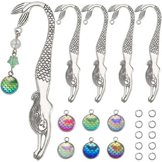 SUNNYCLUE 12Pcs Metal Hook Bookmarks - Vintage Bookmark Clips For DIY Jewelry, Crafts, Mixed Colors