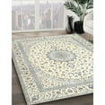 thumbnail image 3 of Ahgly Company Machine Washable Indoor Square Traditional Dark Goldray Area Rugs, 6' Square, 3 of 7