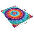 thumbnail image 4 of Colorful Tie Dye Mandala Pattern Blanket,Comfortable Soft Flannel Throw Blanket,All Season,Warm Lightweight Blankets for Sofa Bed Couch Living Room Chair,40"x50", 4 of 4