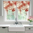 thumbnail image 4 of Red Ombre Tie Up Curtains for Windows, Adjustable Balloon Window Shades, Gradient Abstract Art Vintage Kitchen Window Treatments Adjustable Roll Up Curtain for Basement/Nursery 52"x45", 4 of 8
