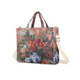 thumbnail image 7 of FORMRS Womens Corduroy Tote Bag Crossbody Shoulder Handbag with Pocket, Red Vibrant Flowers, 7 of 7