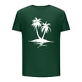 thumbnail image 4 of EWASWON Men's Slim Fit Graphic T-Shirt for Summer Casual & Beach Vacation - Soft Cotton Crew Neck Short Sleeve Tees,Green,Size 2XL, 4 of 5