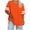 Womens Summer Top - A02 Orange, variant on Maqroz Women's Crew Neck Plus Size Striped Short Sleeve T-Shirt Casual Loose Athletic Top Cotton Blend Soft Comfy Summer Sporty Daily Wear