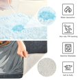 thumbnail image 3 of Yayeee Bath Rug for Bathroom Floor Non Slip Rectangle Fluffy Soft Absorbent Mat, 16"x24", White Halloween Dog, 3 of 7