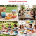 thumbnail image 4 of MASTERCOOK 12‑Pack 15 oz Reusable Plastic Bowls – Multicolor, BPA‑Free, Stackable, 4 of 8
