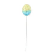 Way To Celebrate Easter Green and Blue Ombre Tinsel Egg 10" Decorative Pick
