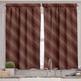 thumbnail image 2 of Ambesonne Retro Valance & Curtain, Nostalgic Polka Dots Funk, 55"x30", Dark Brown Vermilion, 2 of 6