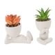 thumbnail image 4 of 2 Piezas De Decoración De Macetas Suculentas Artificiales, Linda Decoración Suculenta Falsa De Forma Humana Con Plantas Artificiales Para Estante De , Oficina, Decoración, 4 of 7