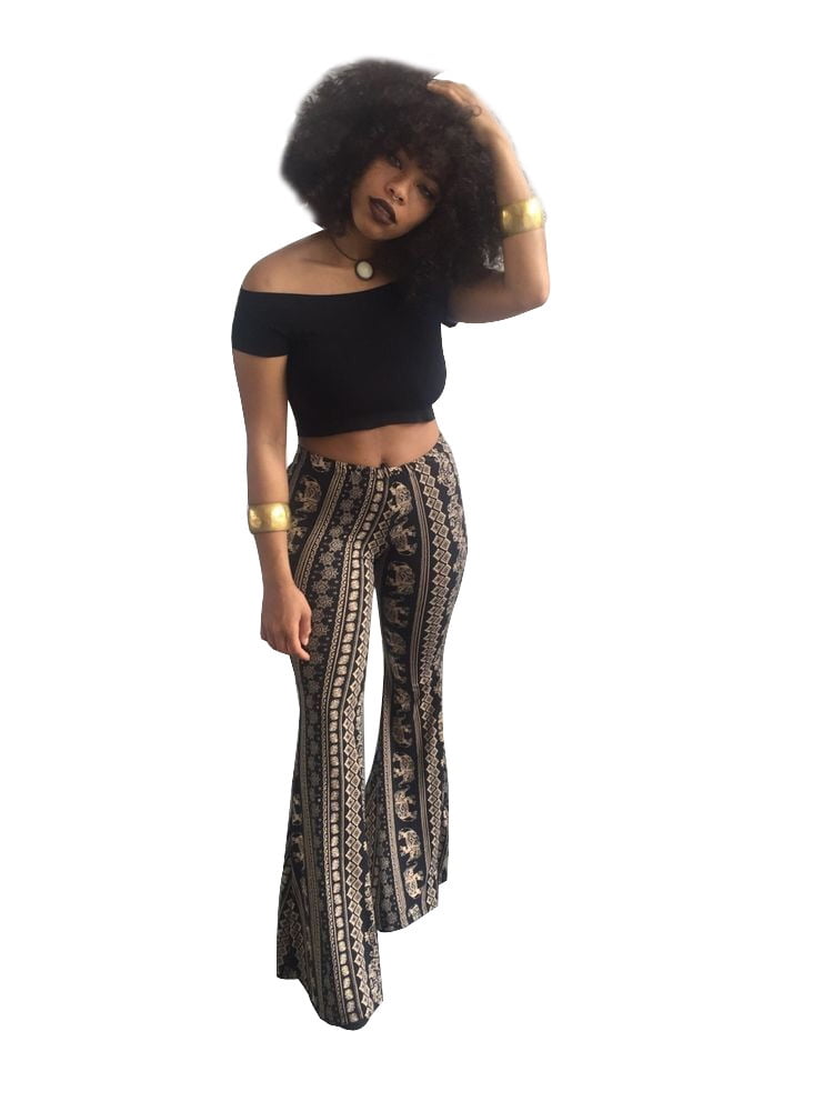 flared leggings print