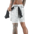 thumbnail image 6 of Mens 2 in 1 Running Shorts Quick Dry Athletic Shorts Gym Workout Short Pants with Liner, 6 of 7