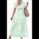 thumbnail image 1 of Vestido de Novia de Encaje Floral con Cuello en V y Corta para Mujer, Vestido para Dama de , Cóctel o Fiesta Verde S, 1 of 10