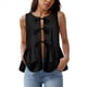 thumbnail image 2 of Chaleco de Verano con Lazo Frontal para Mujer, Sin Mangas, Elegante, para Trabajo de Negocios Negro 5XL, 2 of 6