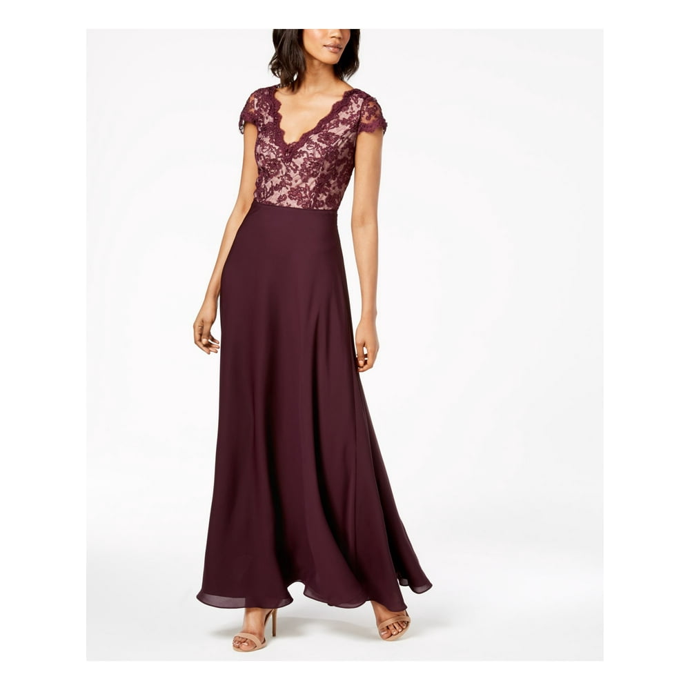 calvin klein cap sleeve gown