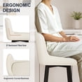 thumbnail image 4 of MultiHaven 26" Swivel Bar Stools Set of 2,Square Back&Metal Legs,PU Leather Counter Height Chairs for Kitchen Island,Bar,Cafe-Bright White, 4 of 10