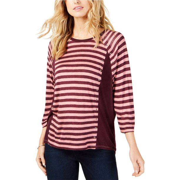Michael Kors Blusa de rayas para mujer, Púrpura, XS Michael Kors Pull-over