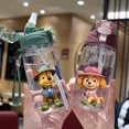 thumbnail image 2 of Vaso de agua para niños de 550 ml con diseño de la Patrulla Canina, vasos creativos con dibujos animados para bebés con pajitas, botellas de agua a prueba de fugas, vasos para exteriores para niños, 2 of 5