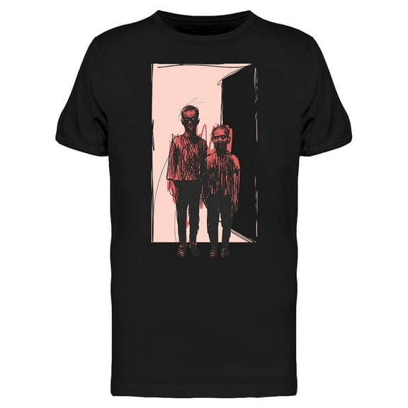 Two Little Boys T-Shirt Men -Image by Shutterstock, Male Medium